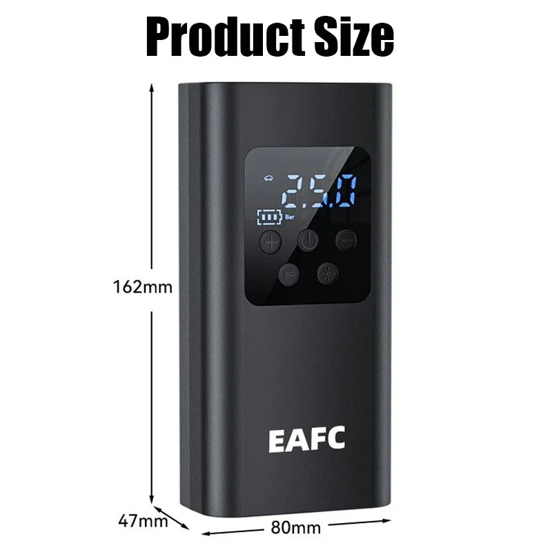Portable Tire Inflator Rechargeable Electric Inflator for Car Bicycle Digital Air Compressor Football Inflator Air Pump