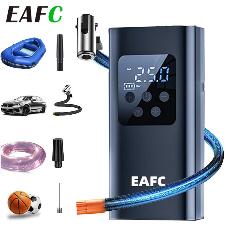 Portable Tire Inflator Rechargeable Electric Inflator for Car Bicycle Digital Air Compressor Football Inflator Air Pump